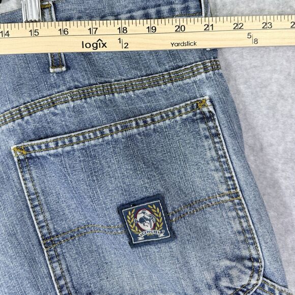 Cinch Blue Label Carpenter Jeans Men 42x36 (Fits 42x35) Relaxed Med Wash Denim - Picture 11 of 15